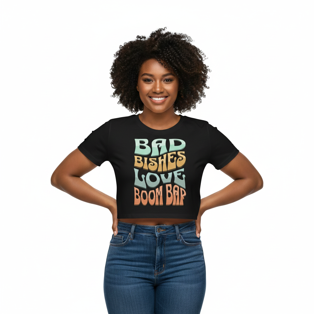 Bad Bishes Love Boom Bap Crop Tee
